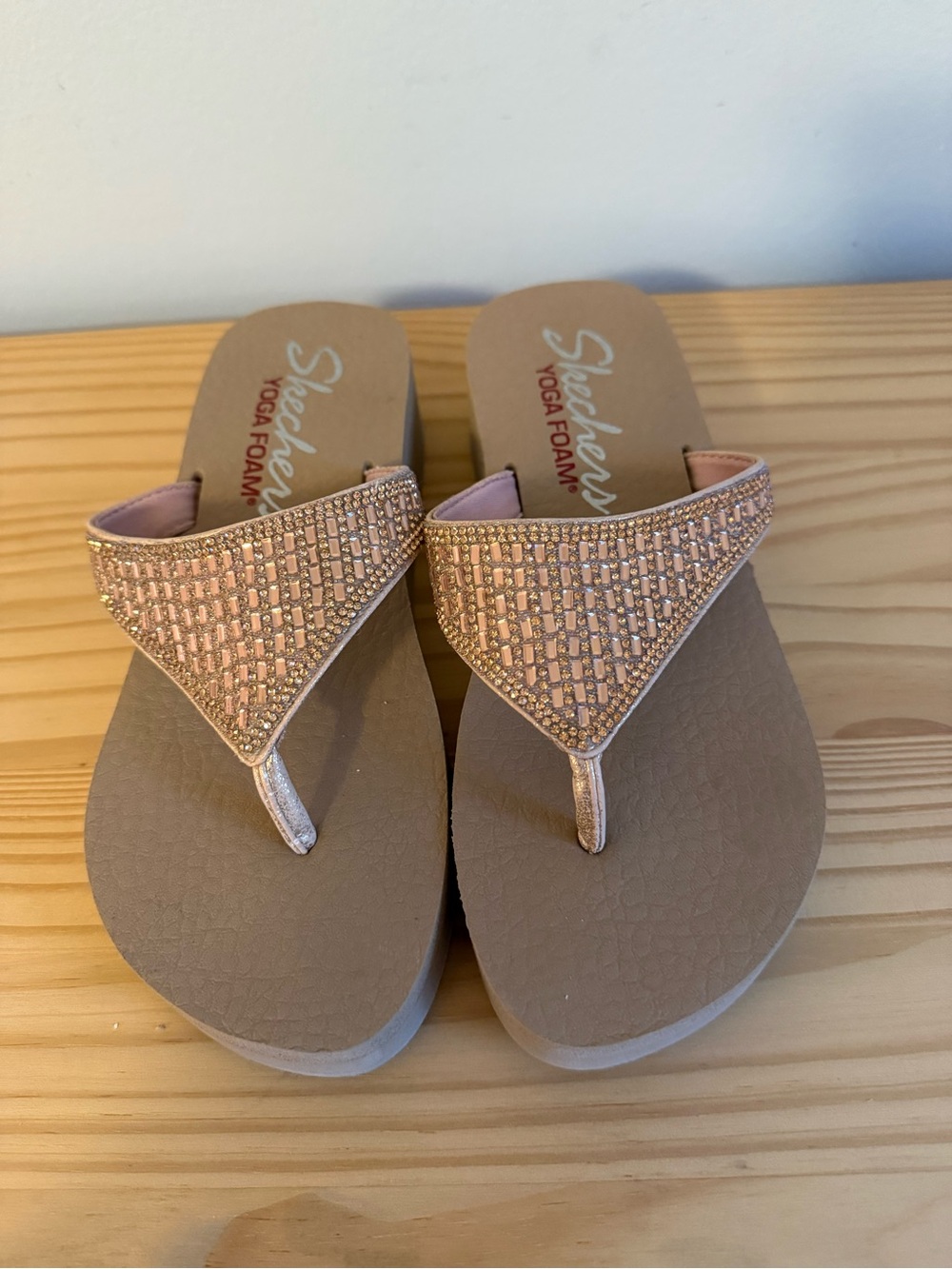 Skechers Sandals Vinyasa Rose Gold, Size 7